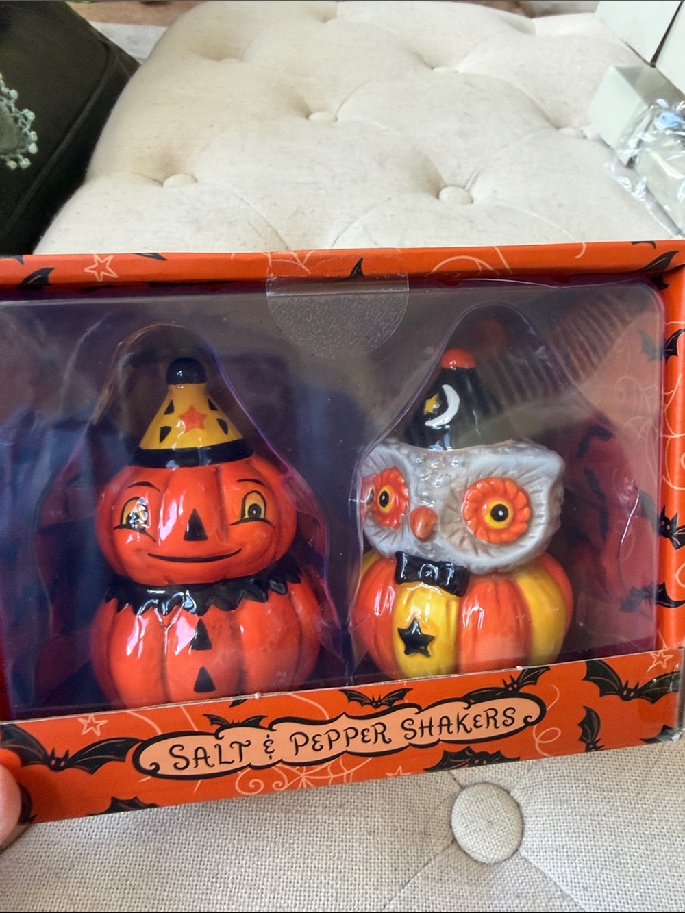 New Johanna Parker Halloween Salt and Pepper Shakers